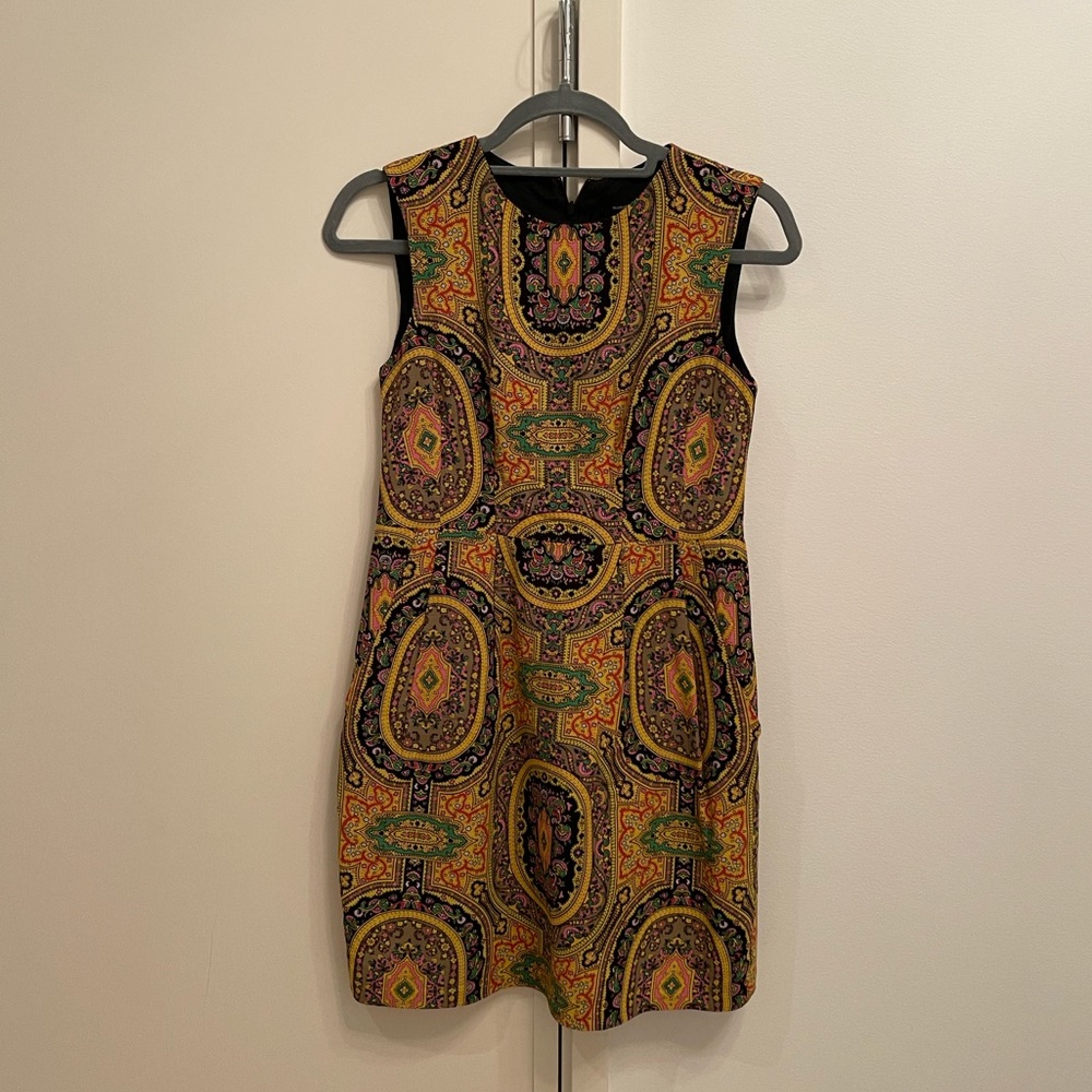 Nanette Laporte Yellow Paisley print shift dress 0